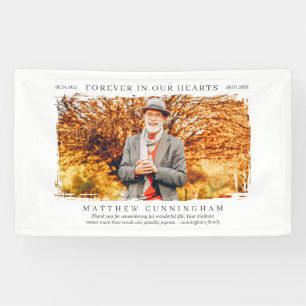 Für immer in unserem Hearts Memorial Modern Simpl Banner