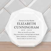 Für immer in unserem Hearts Memorial Modern Simple Fotoblock