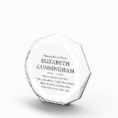 Für immer in unserem Hearts Memorial Modern Simple Fotoblock (Rechts)