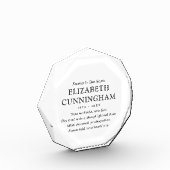 Für immer in unserem Hearts Memorial Modern Simple Fotoblock (Links)