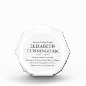 Für immer in unserem Hearts Memorial Modern Simple Fotoblock (Vorderseite)