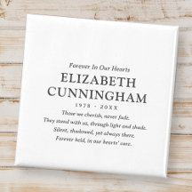 Für immer in unserem Hearts Memorial Modern Simple