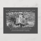 Für immer in unserem Hearts Memorial Modern Simple Postkarte (Vorderseite)