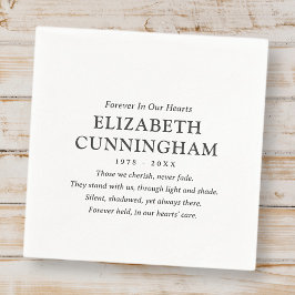 Für immer in unserem Hearts Memorial Modern Simple Serviette