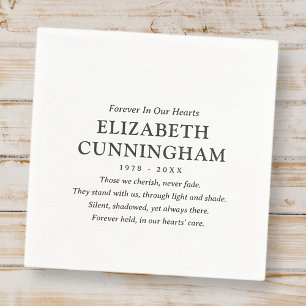 Für immer in unserem Hearts Memorial Modern Simple Serviette