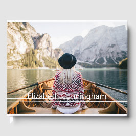 Für immer in unserem Hearts Modern Lines Foto Memo Gästebuch