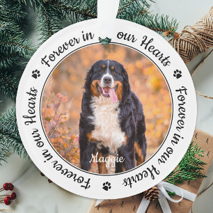 Für immer in unserem Hearts Modern Picture Dog Mem Ornament