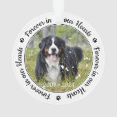 Für immer in unserem Hearts Modern Picture Dog Mem Ornament (Rückseite)