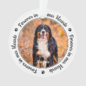 Für immer in unserem Hearts Modern Picture Dog Mem Ornament (Vorderseite)