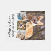Für immer in unserem Hearts Pet Hund Memorial 4 Fo Fleecedecke (Vorderseite (Horizontal))