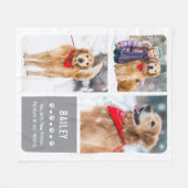Für immer in unserem Hearts Pet Memorial Foto Coll Fleecedecke (Vorderseite (Horizontal))
