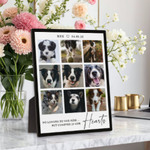 Für immer in unserem Hearts Pet Memorial Foto Coll Fotoplatte