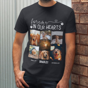 Für immer in unserem Hearts Pet Memorial Foto Coll T-Shirt