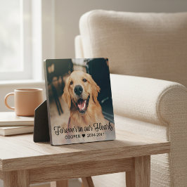 Für immer in unserem Hearts Pet Memorial Foto Fotoplatte