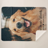 Für immer in unserem Hearts Pet Memorial Keepake F Sherpadecke (Vorderseite (Horizontal))