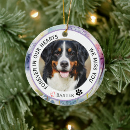 Für immer in unserem Hearts Pet Memorial Keramik Ornament