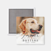 Für immer in unserem Hearts Pet Memorial Modernes Magnet (Vorderseite/Rückseite)