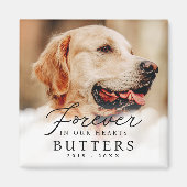 Für immer in unserem Hearts Pet Memorial Modernes Magnet (Vorne)