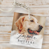 Für immer in unserem Hearts Pet Memorial Modernes Schlüsselanhänger