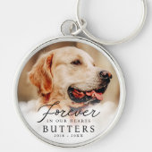 Für immer in unserem Hearts Pet Memorial Modernes  Schlüsselanhänger (Vorne)