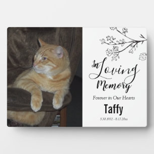 Für immer in unserem Hearts Pet Memorial One Foto Fotoplatte