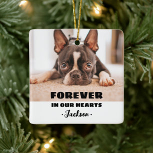 Für immer in unserem Hearts Pet Memorial Ornament
