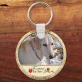 Für immer in unserem Hearts Pet Memorial Schlüsselanhänger (Vorderseite)