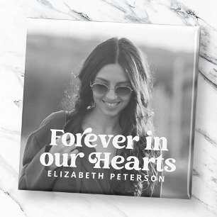 Für immer in unserem Hearts Simple Custom Foto Me Magnet