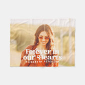 Für immer in unserem Hearts Simple Custom Foto Mem Fleecedecke (Vorderseite (Horizontal))
