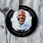 Für immer in unserem Herz Beerdigung/Gedenkfest Fo Button (Beispiel)