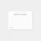 Für immer in unserem Herz Beerdigungschic Gedächtn Post-it Klebezettel (Vorderseite)