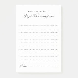 Für immer in unserem Herz Beerdigungschic Gedächtn Post-it Klebezettel