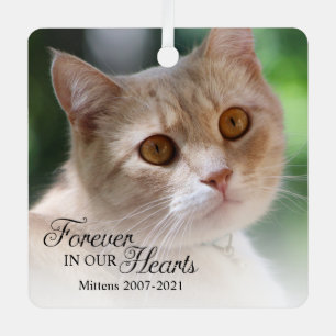 Für immer in unserem Herz Cat Foto Ornament Aus Metall