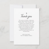 Für immer in unserem Herz Foto Beerdigung Dankesch Einladung (Rückseite)