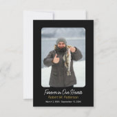 Für immer in unserem Herz Foto Beerdigung Dankesch Einladung (Vorderseite)