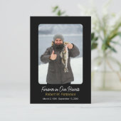 Für immer in unserem Herz Foto Beerdigung Dankesch Einladung (Stehend Vorderseite)