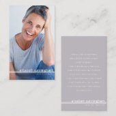 Für immer in unserem Herz Foto Beerdigungskarte Visitenkarte (Vorne/Hinten)