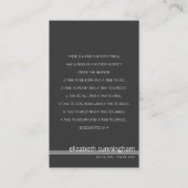 Für immer in unserem Herz Foto Beerdigungskarte Visitenkarte (Rückseite)