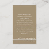 Für immer in unserem Herz Foto Beerdigungskarte Visitenkarte (Rückseite)