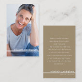 Für immer in unserem Herz Foto Beerdigungskarte Visitenkarte (Vorne/Hinten)