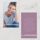 Für immer in unserem Herz Foto Beerdigungskarte Visitenkarte (Vorne/Hinten)