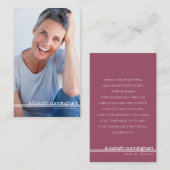 Für immer in unserem Herz Foto Beerdigungskarte Visitenkarte (Vorne/Hinten)