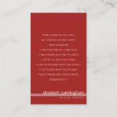 Für immer in unserem Herz Foto Beerdigungskarte Visitenkarte (Rückseite)