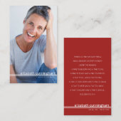 Für immer in unserem Herz Foto Beerdigungskarte Visitenkarte (Vorne/Hinten)