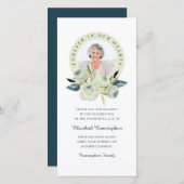 Für immer in unserem Herz-Foto Blumendenkmal Dankeskarte (Vorne/Hinten)