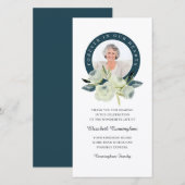 Für immer in unserem Herz Foto Blumengedenkmal Dankeskarte (Vorne/Hinten)