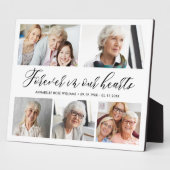 Für immer in unserem Herz Foto Collage Memorial Pl Fotoplatte (Seite)