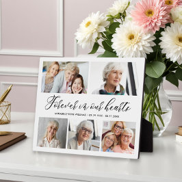 Für immer in unserem Herz Foto Collage Memorial Pl Fotoplatte