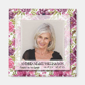 Für immer in unserem Herz Foto Floral Magnet (Vorne)