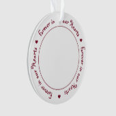 Für immer in unserem Herz-Foto Keepake Pet-Memoria Ornament (Vorderseite)